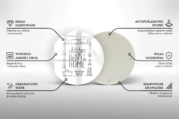 Kuchynská doska zo skla Nápis veta
