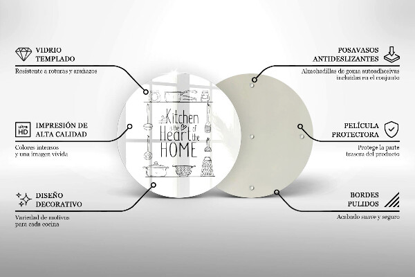 Kuchynská doska zo skla Nápis veta