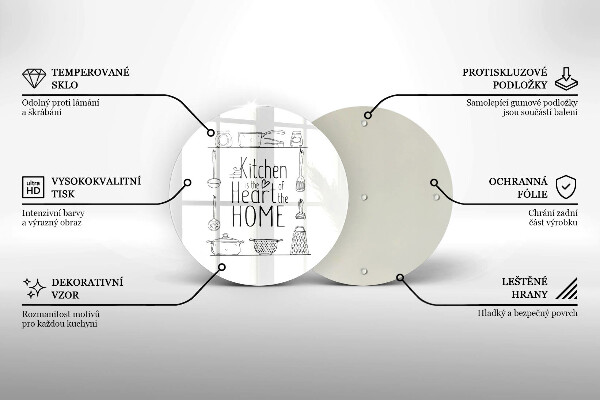 Kuchynská doska zo skla Nápis veta