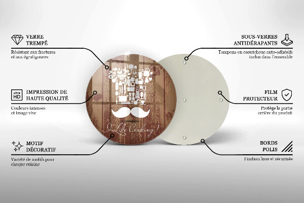 Kuchynská doska zo skla I like cooking