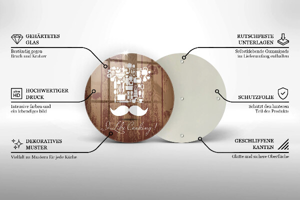 Kuchynská doska zo skla I like cooking