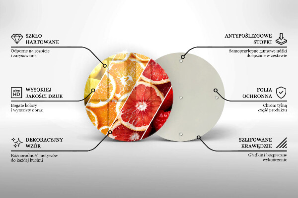 Kuchynská doska zo skla Farebné ovocie