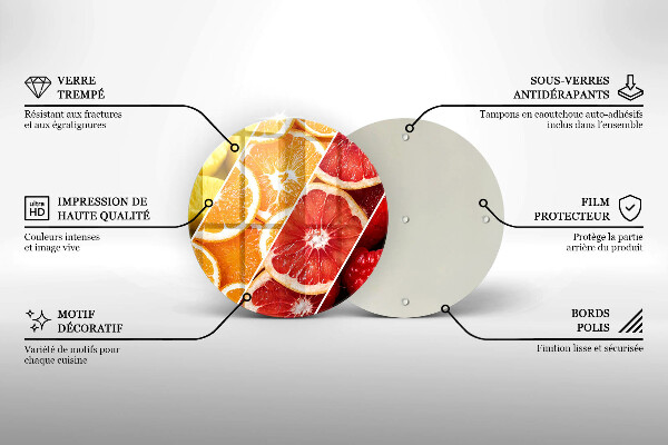 Kuchynská doska zo skla Farebné ovocie
