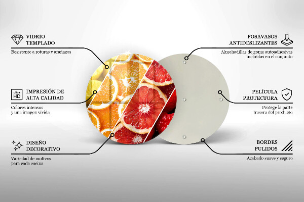 Kuchynská doska zo skla Farebné ovocie