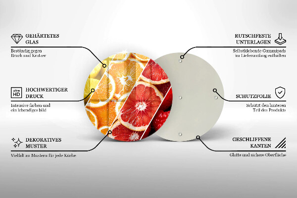 Kuchynská doska zo skla Farebné ovocie