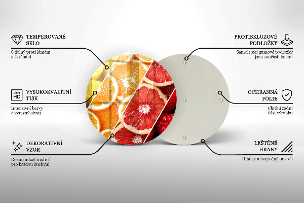 Kuchynská doska zo skla Farebné ovocie