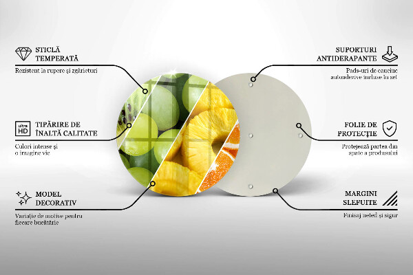 Kuchynská doska zo skla Farebné ovocie