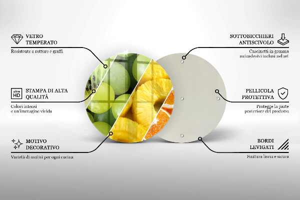 Kuchynská doska zo skla Farebné ovocie