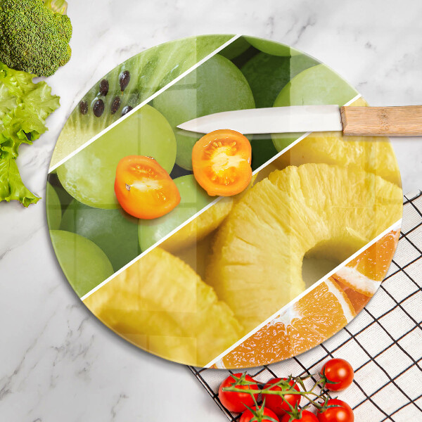 Kuchynská doska zo skla Farebné ovocie