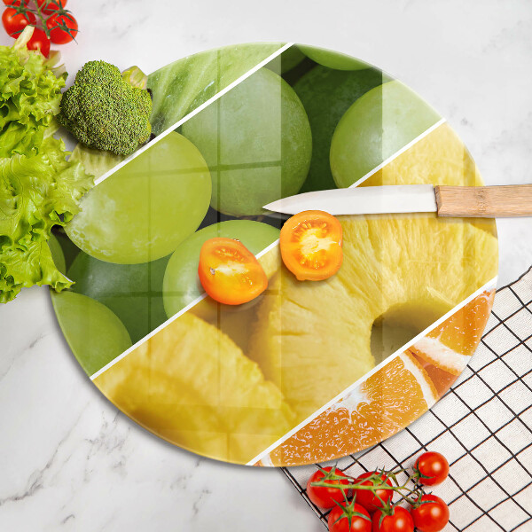 Kuchynská doska zo skla Farebné ovocie