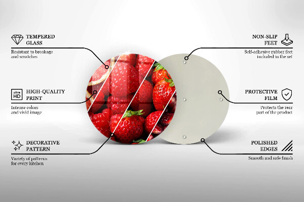 Kuchynská doska zo skla Farebné ovocie