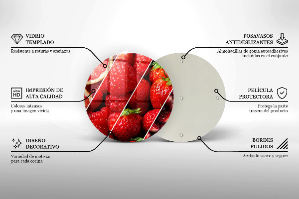 Kuchynská doska zo skla Farebné ovocie