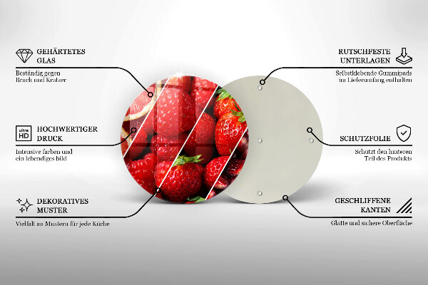 Kuchynská doska zo skla Farebné ovocie