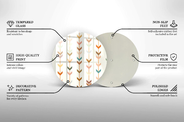 Kuchynská doska zo skla Geometrické prvky