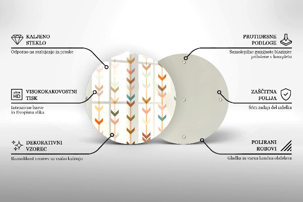 Kuchynská doska zo skla Geometrické prvky