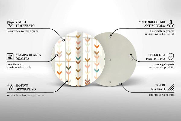 Kuchynská doska zo skla Geometrické prvky