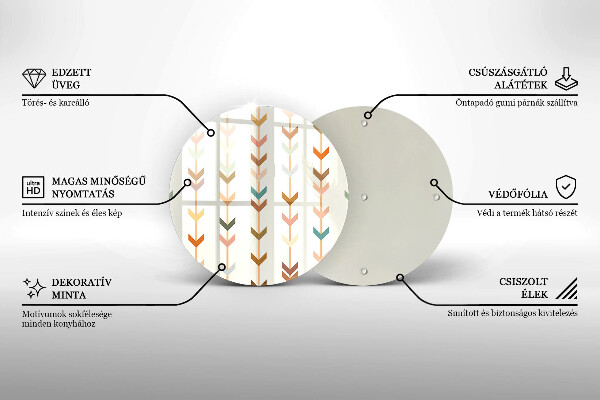 Kuchynská doska zo skla Geometrické prvky