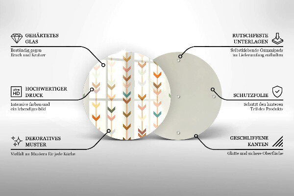 Kuchynská doska zo skla Geometrické prvky