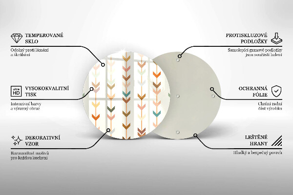 Kuchynská doska zo skla Geometrické prvky