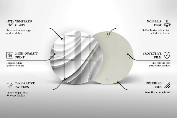 Kuchynská doska zo skla Geometrické čiary