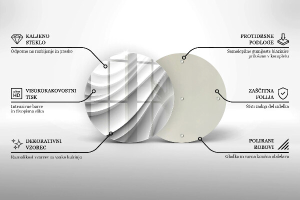 Kuchynská doska zo skla Geometrické čiary