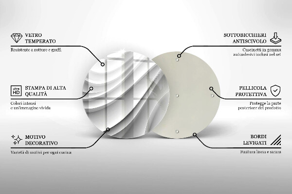 Kuchynská doska zo skla Geometrické čiary