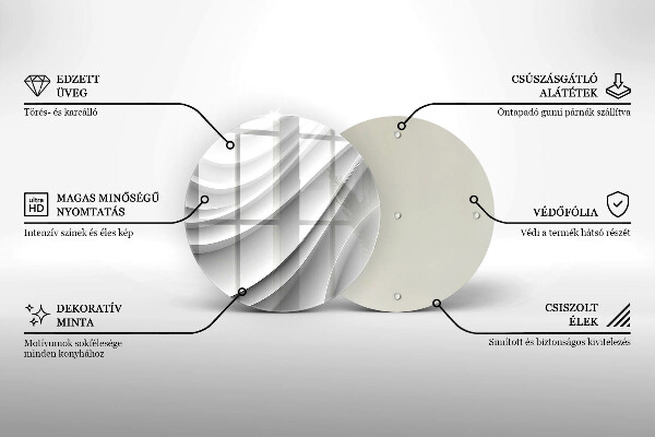 Kuchynská doska zo skla Geometrické čiary