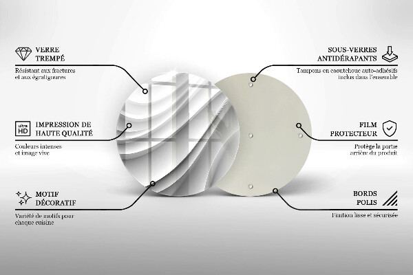 Kuchynská doska zo skla Geometrické čiary