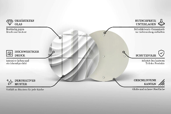 Kuchynská doska zo skla Geometrické čiary
