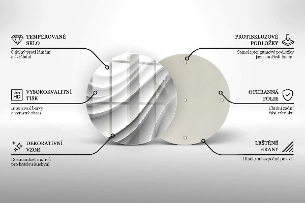 Kuchynská doska zo skla Geometrické čiary