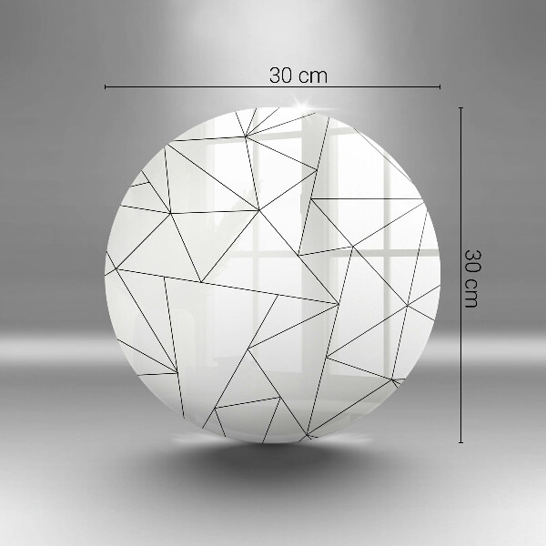 Kuchynská doska zo skla Biele trojuholníky