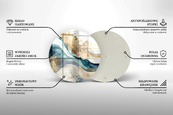 Kuchynská doska zo skla Farebný mramor