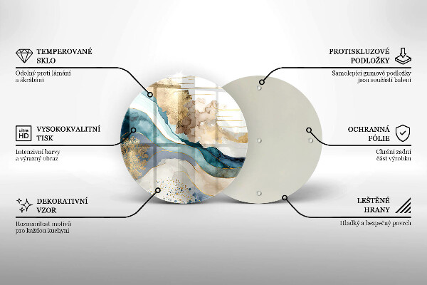 Kuchynská doska zo skla Farebný mramor