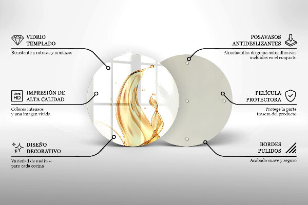 Kuchynská doska zo skla olivový olej