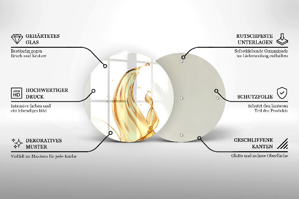 Kuchynská doska zo skla olivový olej