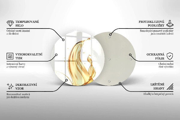 Kuchynská doska zo skla olivový olej