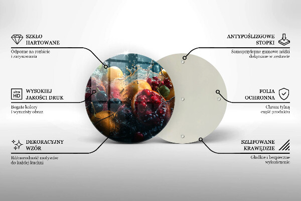 Kuchynská doska zo skla Ovocie vo vode