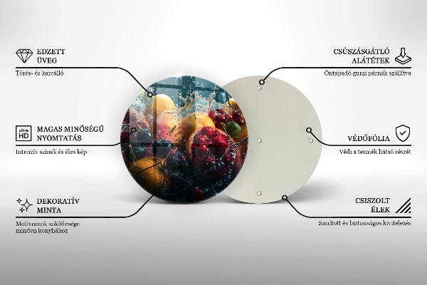 Kuchynská doska zo skla Ovocie vo vode