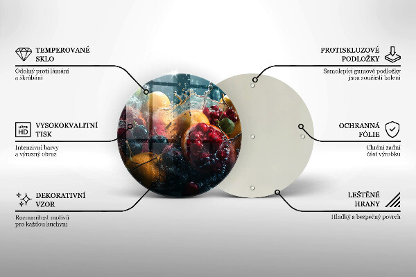 Kuchynská doska zo skla Ovocie vo vode