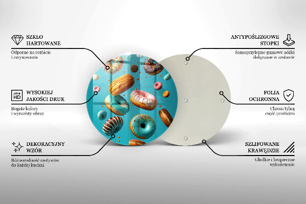 Kuchynská doska zo skla Farebné šišky