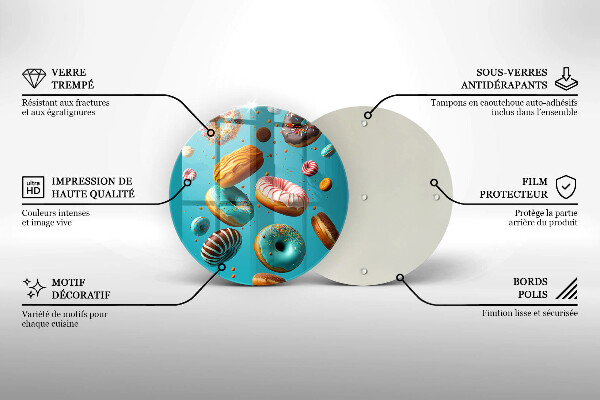 Kuchynská doska zo skla Farebné šišky