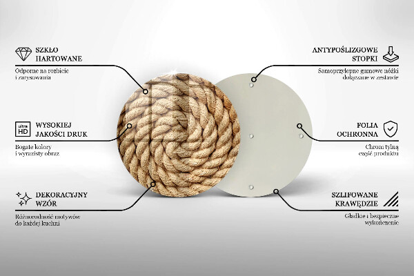 Kuchynská doska zo skla Hrubé lano