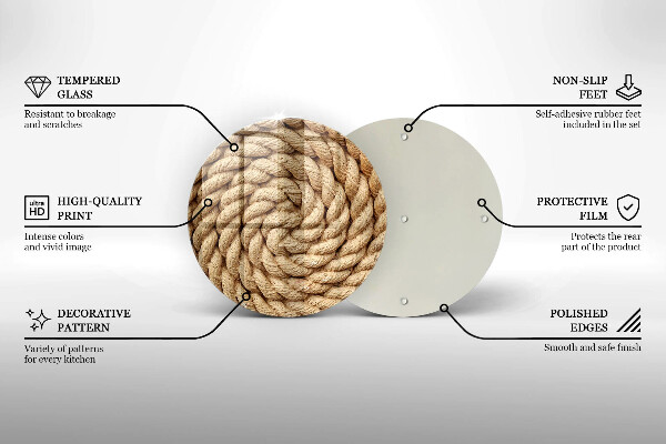 Kuchynská doska zo skla Hrubé lano