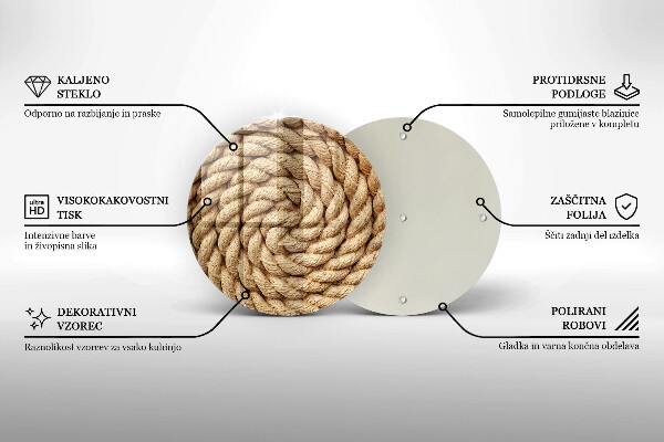 Kuchynská doska zo skla Hrubé lano