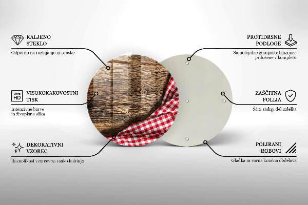 Kuchynská doska zo skla Drevený stôl