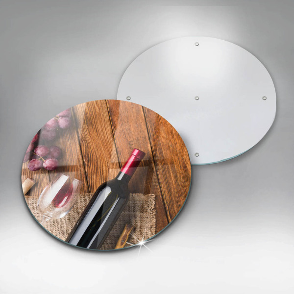 Kuchynská doska zo skla Fľaša červeného vína