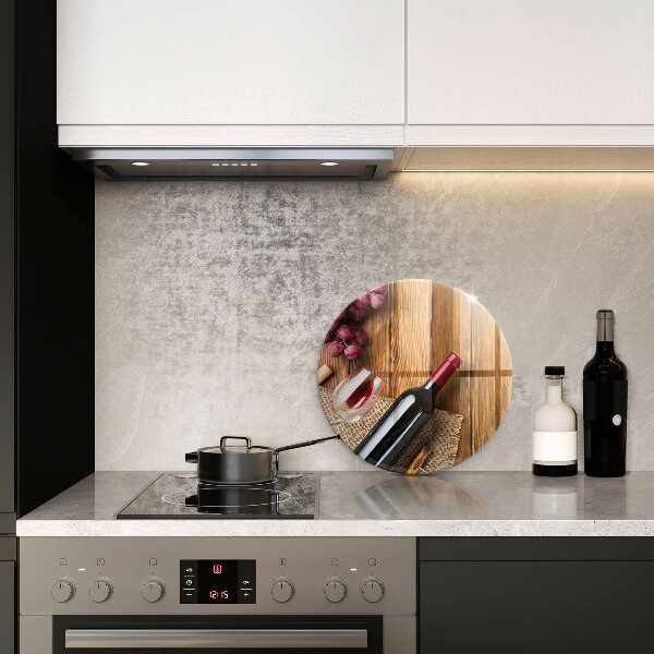 Kuchynská doska zo skla Fľaša červeného vína