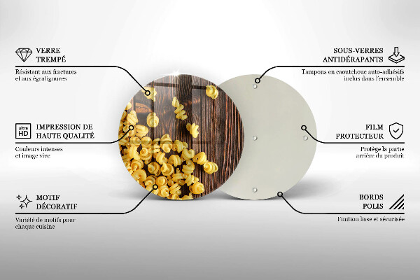 Kuchynská doska zo skla Cestoviny na stole