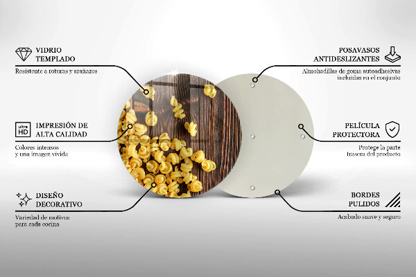 Kuchynská doska zo skla Cestoviny na stole