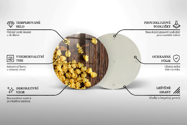 Kuchynská doska zo skla Cestoviny na stole